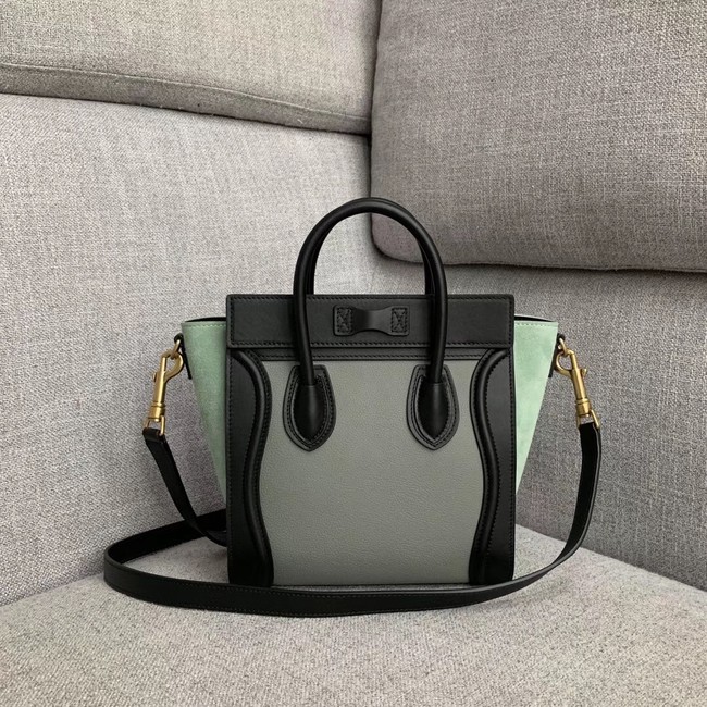 CELINE NANO LUGGAGE BAG IN LAMINATED LAMBSKIN 189243-7