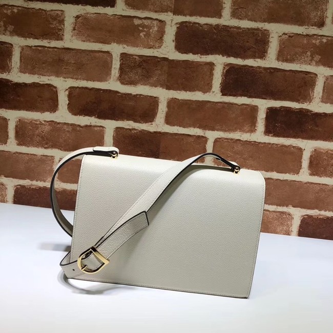 Gucci GG Leather Shoulder Bag 576388 white