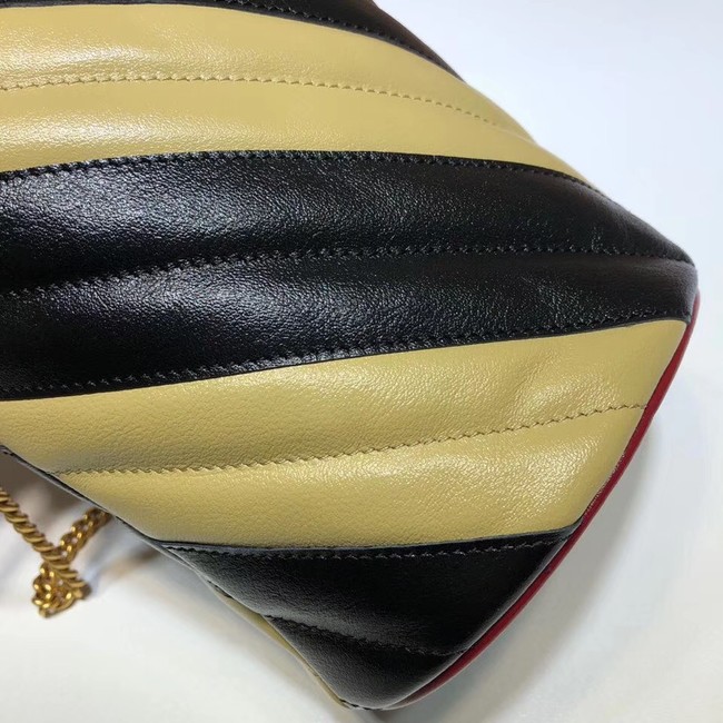 Gucci GG Marmont mini bucket bag 575163 black&apricot