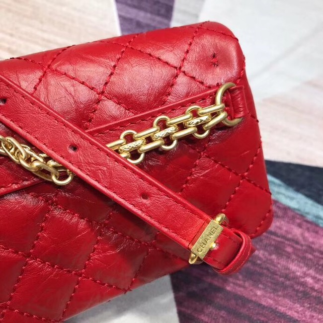 Chanel waist bag Aged Calfskin & Gold-Tone Metal A57991 red