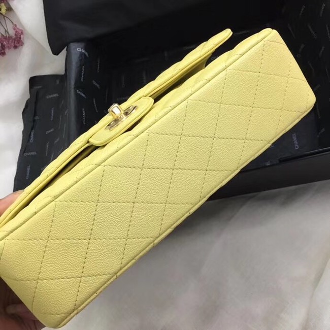 Chanel Calfskin & Gold-Tone Metal A01112 yellow