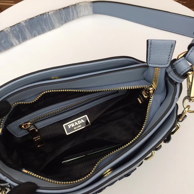 Prada Calf leather shoulder bag 2032 light blue