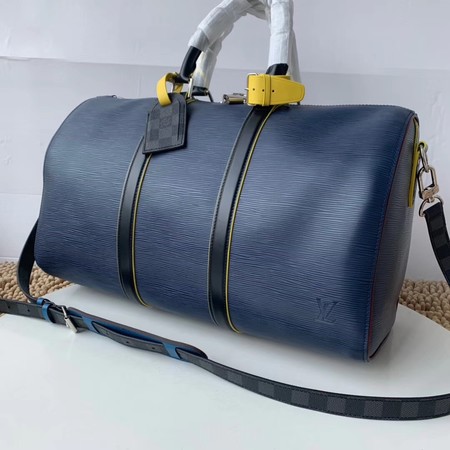 Louis vuitton original KEEPALL BANDOULIERE 50 M55149 blue