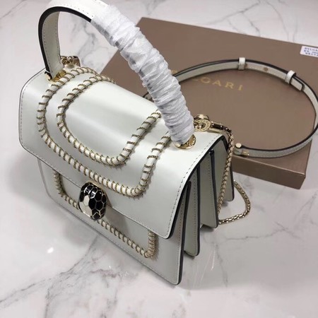 Bvlgari Serpenti Forever leather small crossbody bag B286999 white