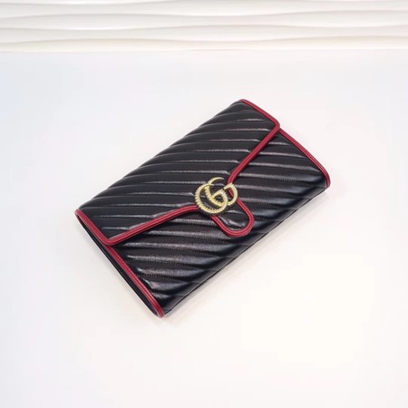 Gucci GG Marmont clutch 498079 black&red