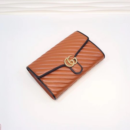 Gucci GG Marmont clutch 498079 brown