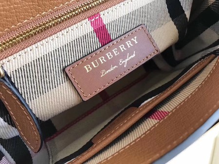 BURBERRY Hampshire vintage check leather cross-body bag 6101 brown