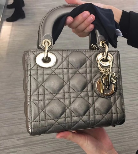 MINI LADY DIOR-TAS VAN LAMSLEER CAL44500 Silver gray