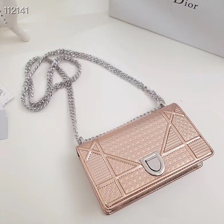 Dior DIORAMA leather Chain bag S0328 light gold