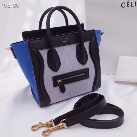 CELINE NANO LUGGAGE BAG IN LAMINATED LAMBSKIN 189244-5