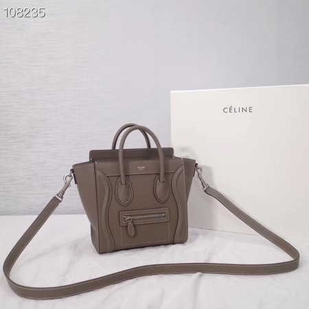 CELINE NANO LUGGAGE BAG IN LAMINATED LAMBSKIN 189244-6