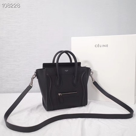 CELINE NANO LUGGAGE BAG IN LAMINATED LAMBSKIN 189244-7