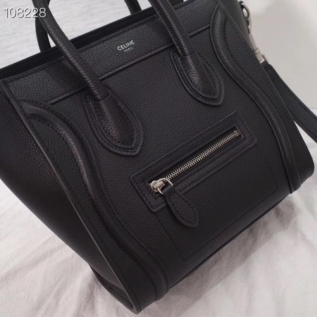 CELINE NANO LUGGAGE BAG IN LAMINATED LAMBSKIN 189244-7