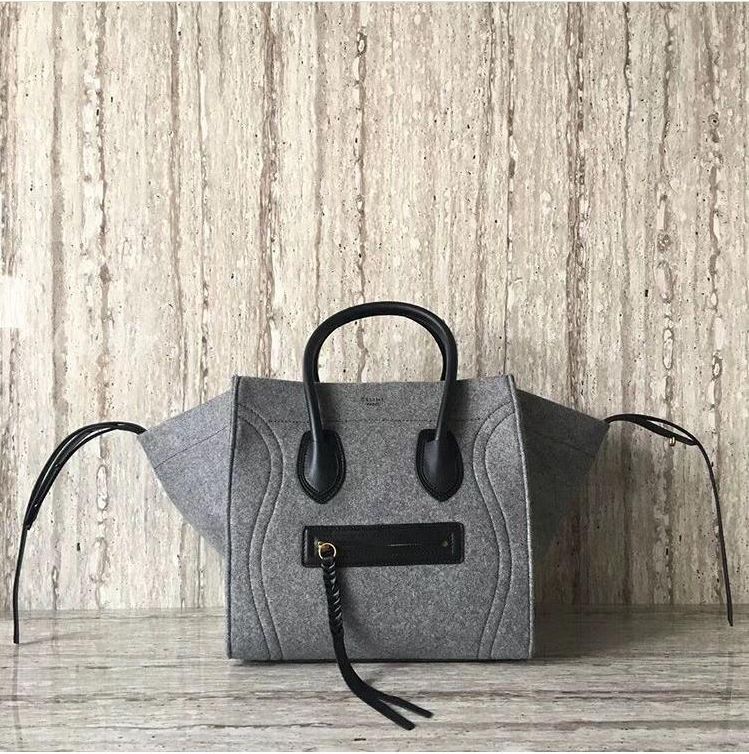 Celine Luggage Boston Tote Bags CL6589 Gray