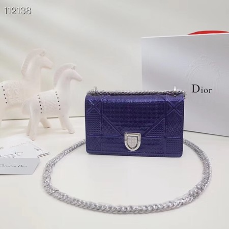 Dior DIORAMA leather Chain bag S0328 blue