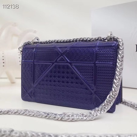 Dior DIORAMA leather Chain bag S0328 blue