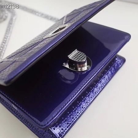 Dior DIORAMA leather Chain bag S0328 blue