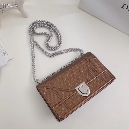 Dior DIORAMA leather Chain bag S0328 bronze