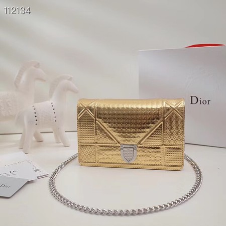 Dior DIORAMA leather Chain bag S0328 gold