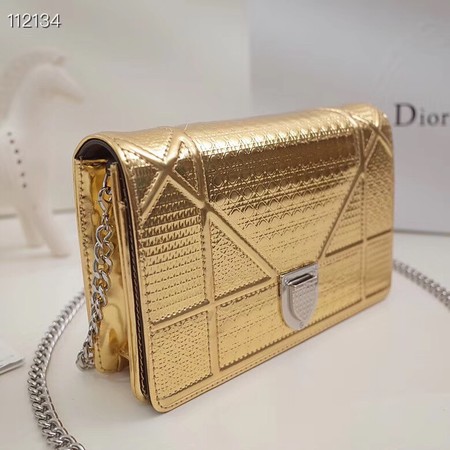 Dior DIORAMA leather Chain bag S0328 gold