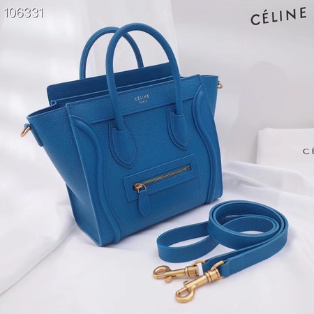 CELINE NANO LUGGAGE BAG IN LAMINATED LAMBSKIN 189244-17