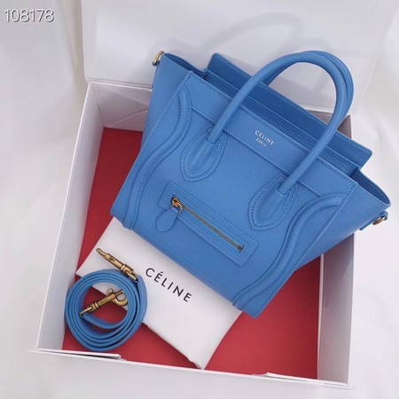 CELINE NANO LUGGAGE BAG IN LAMINATED LAMBSKIN 189244-8