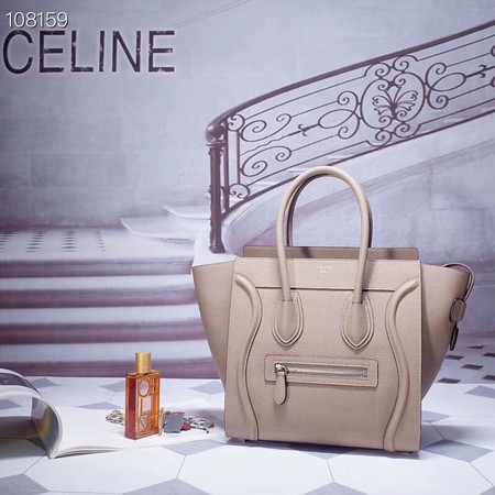 CELINE MICRO LUGGAGE HANDBAG IN LAMINATED LAMBSKIN 167793-13