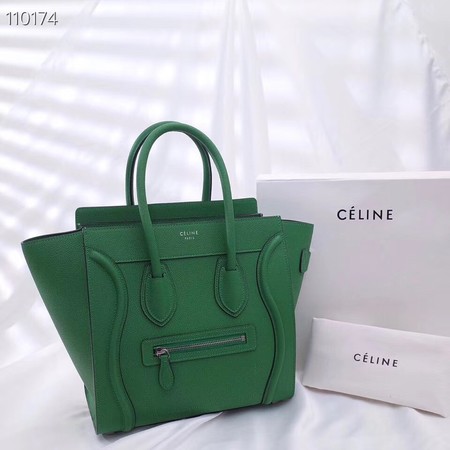 CELINE MICRO LUGGAGE HANDBAG IN LAMINATED LAMBSKIN 167793-4