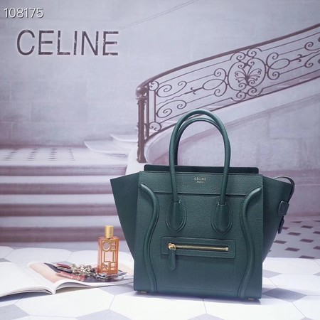 CELINE MICRO LUGGAGE HANDBAG IN LAMINATED LAMBSKIN 167793-8