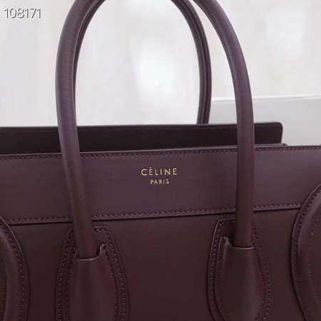 CELINE MICRO LUGGAGE HANDBAG IN LAMINATED LAMBSKIN 167793-9