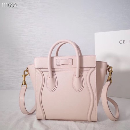 CELINE NANO LUGGAGE BAG IN LAMINATED LAMBSKIN 189244-22