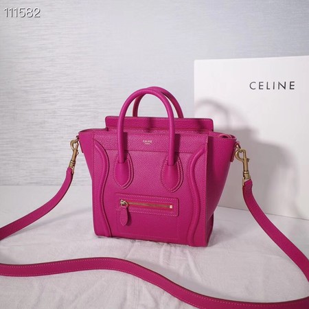 CELINE NANO LUGGAGE BAG IN LAMINATED LAMBSKIN 189244-23