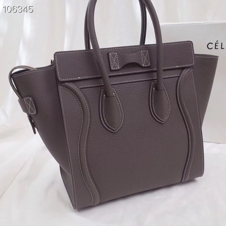 CELINE MICRO LUGGAGE HANDBAG IN LAMINATED LAMBSKIN 167793-14