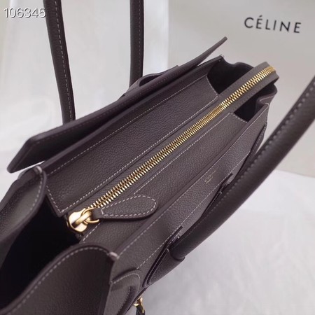 CELINE MICRO LUGGAGE HANDBAG IN LAMINATED LAMBSKIN 167793-14