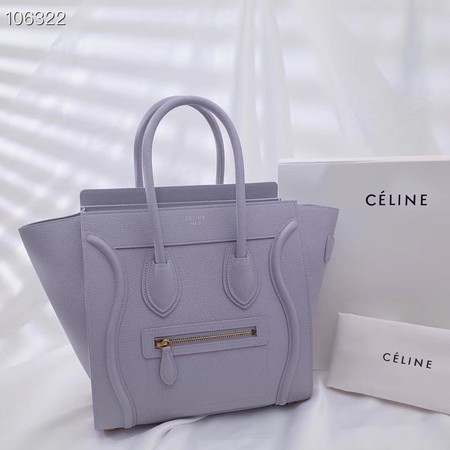 CELINE MICRO LUGGAGE HANDBAG IN LAMINATED LAMBSKIN 167793-19