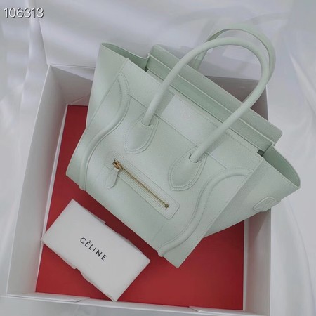 CELINE MICRO LUGGAGE HANDBAG IN LAMINATED LAMBSKIN 167793-20