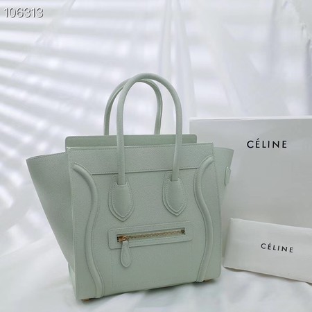 CELINE MICRO LUGGAGE HANDBAG IN LAMINATED LAMBSKIN 167793-20