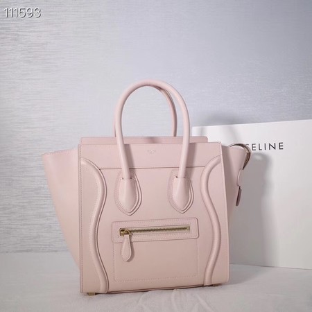 CELINE MICRO LUGGAGE HANDBAG IN LAMINATED LAMBSKIN 167793-23