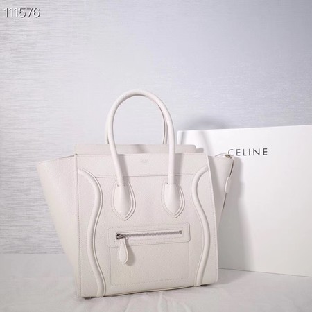 CELINE MICRO LUGGAGE HANDBAG IN LAMINATED LAMBSKIN 167793-25