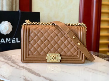 Boy Chanel Flap Bag Original Leather A67086 brown