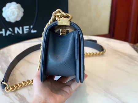 Boy Chanel Flap Shoulder Bag Leather A67085 blue