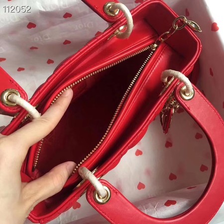 LADY DIOR LAMBSKIN BAG CAL44550 red