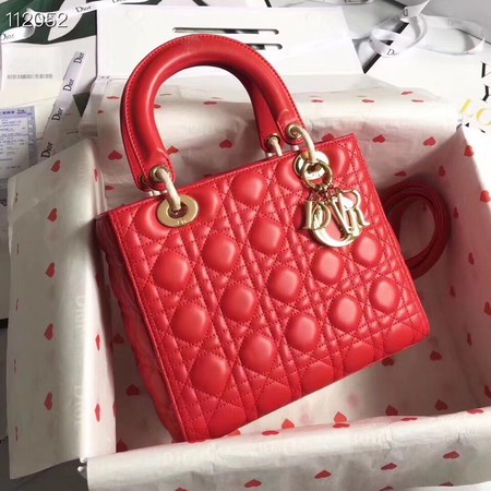 LADY DIOR LAMBSKIN BAG CAL44550 red