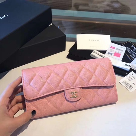 Chanel long flap wallet A80759 pink