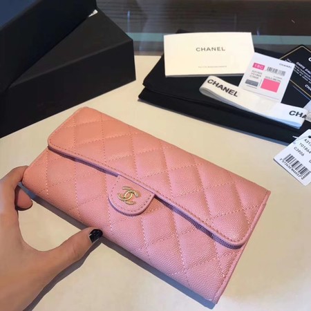 Chanel long flap wallet A80759 pink