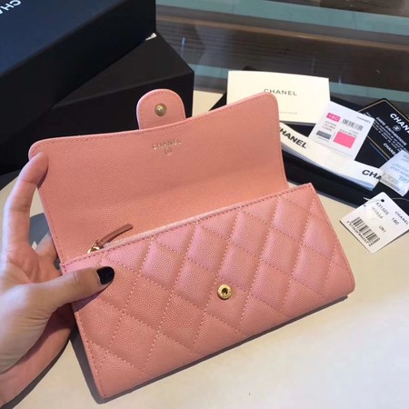 Chanel long flap wallet A80759 pink