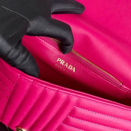 Prada Diagramme medium leather bag 1BD108 rose