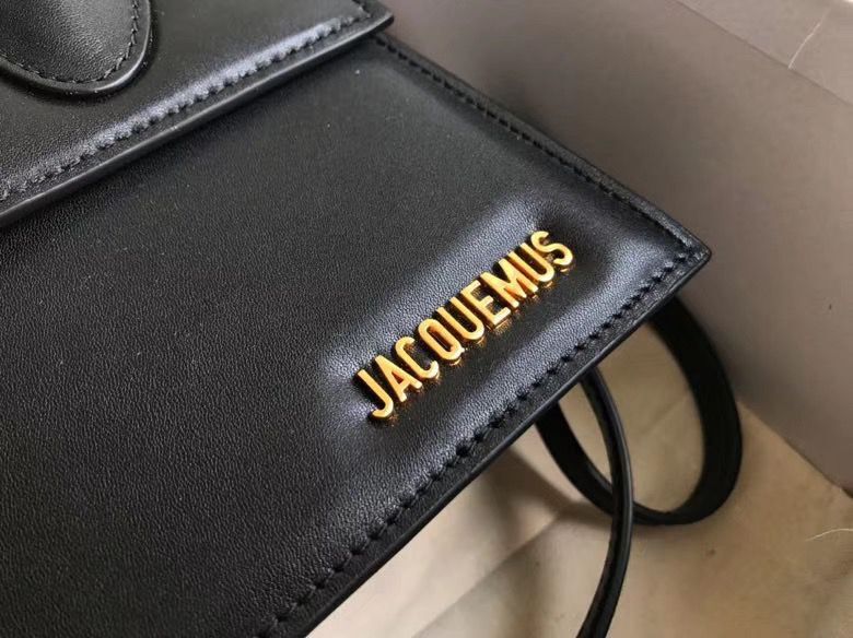 Jacquemus Original Leather Top Handle Bag J76235 Black