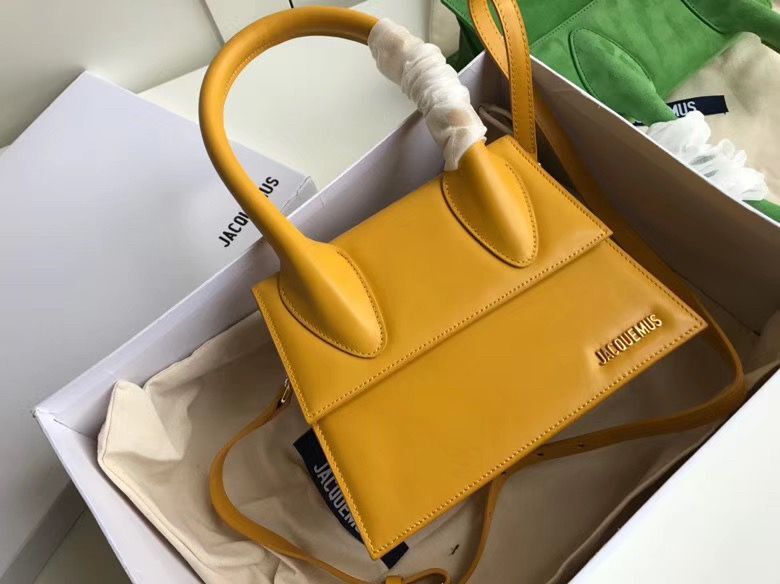 Jacquemus Original Leather Top Handle Bag J76235 Yellow