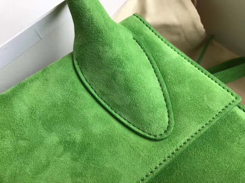 Jacquemus Original Velvet Leather Top Handle Bag J76235 Green